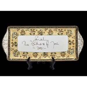 NEW Wedgwood India Sandwich Tray 36969 Signed Sarah Duchess of York 14.5" NEW